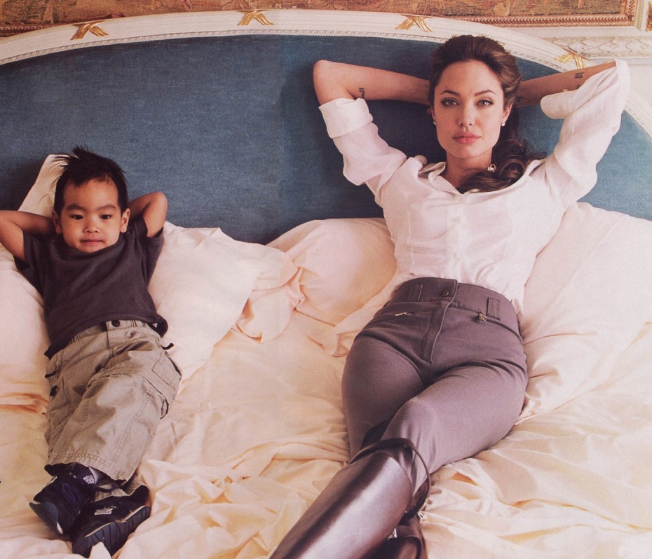 Maddox and Angelina Jolie